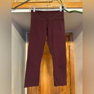 Lululemon Crop Leggings Maroon Size 4